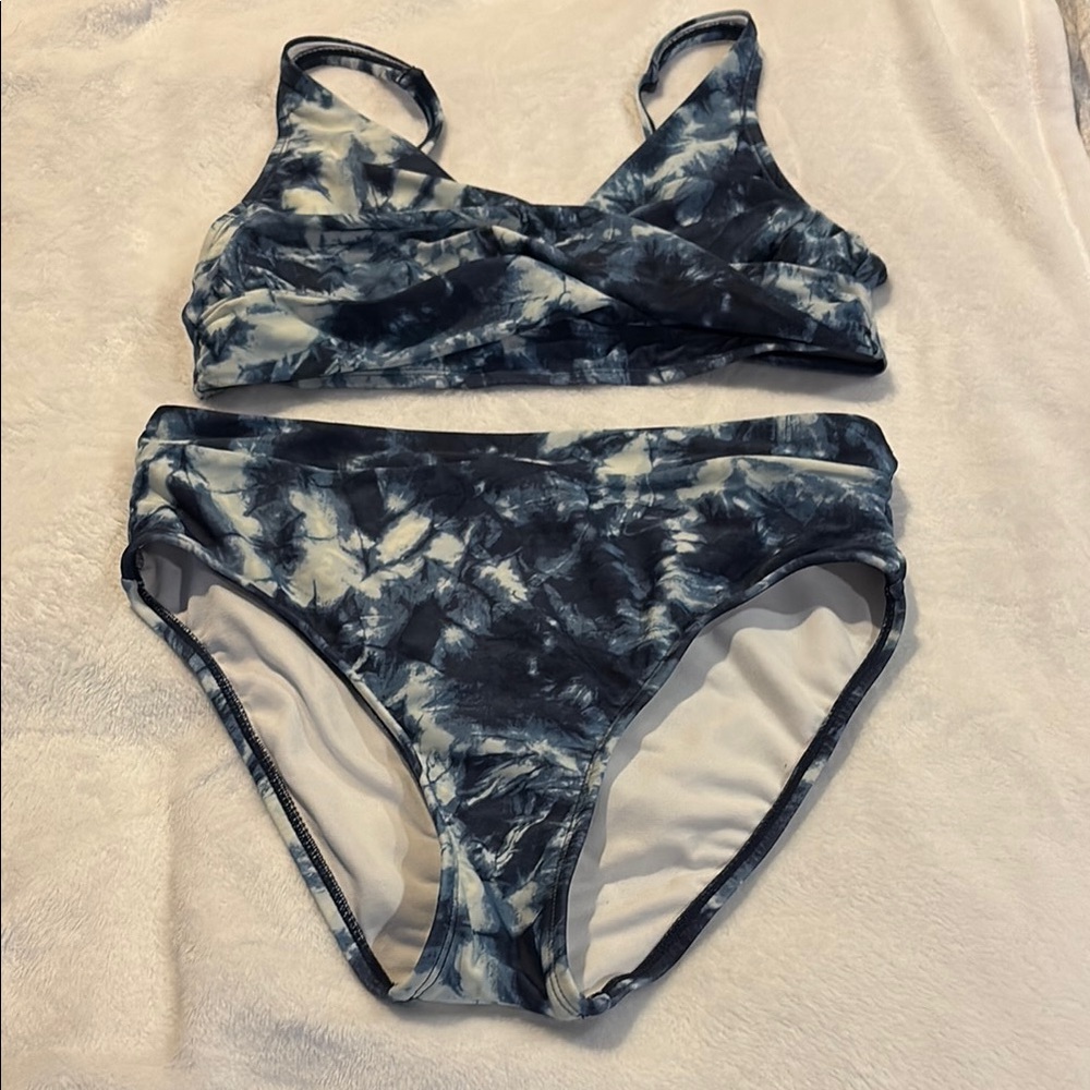 Wonderly Women's Blue Tie-Dye Bikini Set
